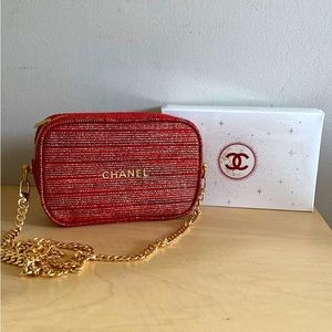 Chanel Makeup set converted into crossbody-removable chain.